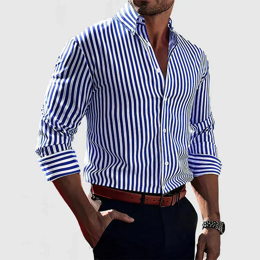 Georgio™ – Camicia a Righe da Uomo – Slim & Sicura di Sé